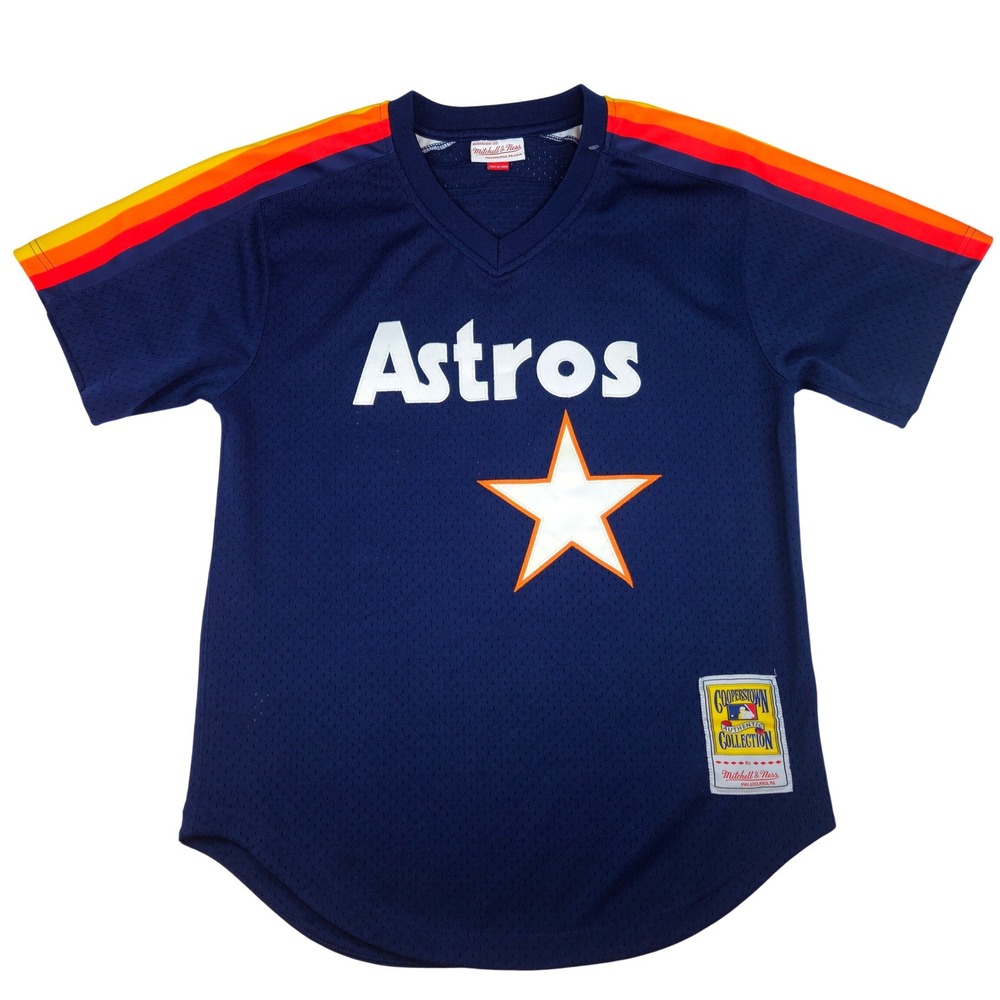 Mitchell & Ness Houston Astros Nolan Ryan 34 Jersey Navy Blue Rainbow Med 40